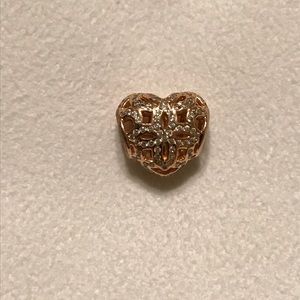 Rose gold pandora charm